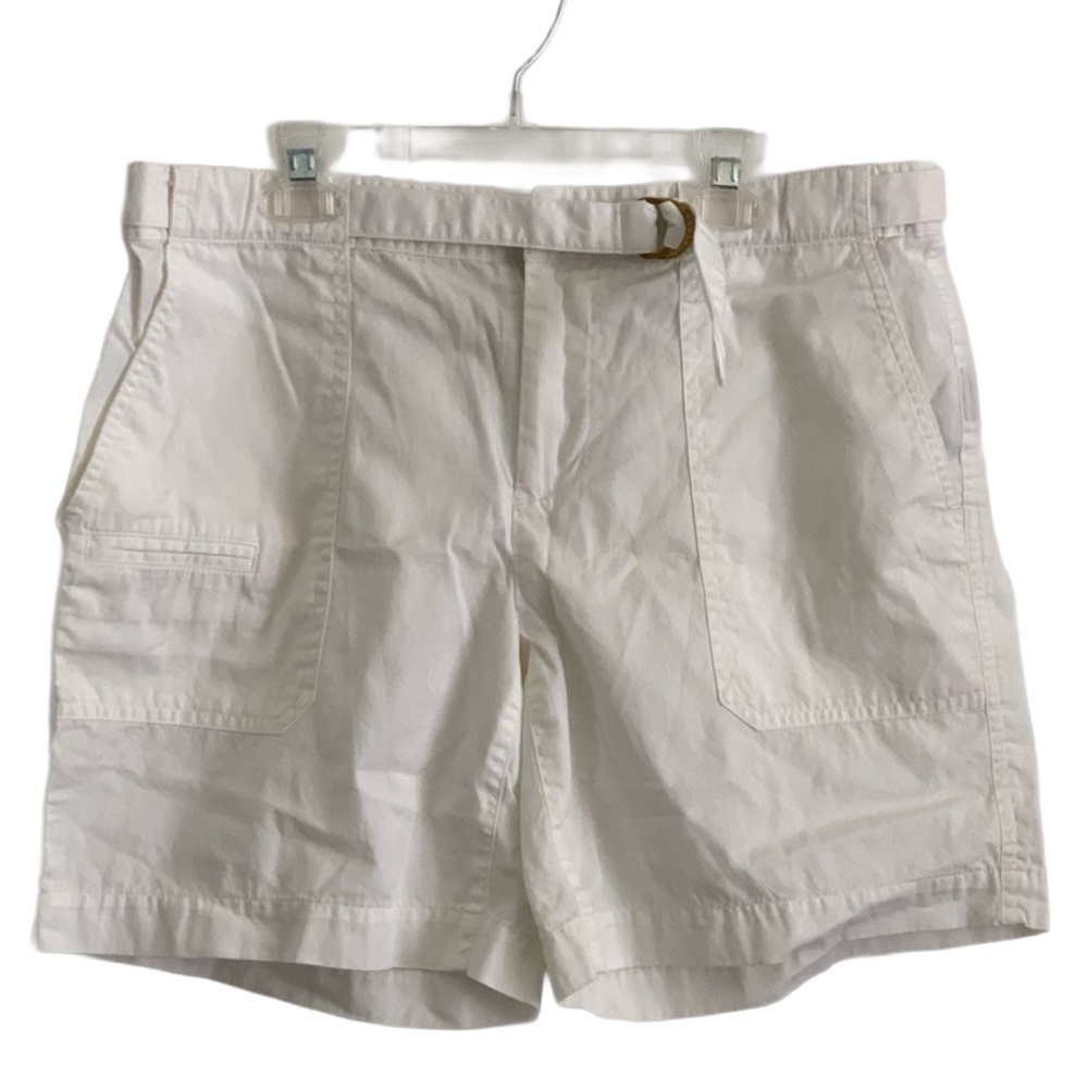 LAUREN RALPH LAUREN Women’s White Belted Shorts with Pockets Size: 6